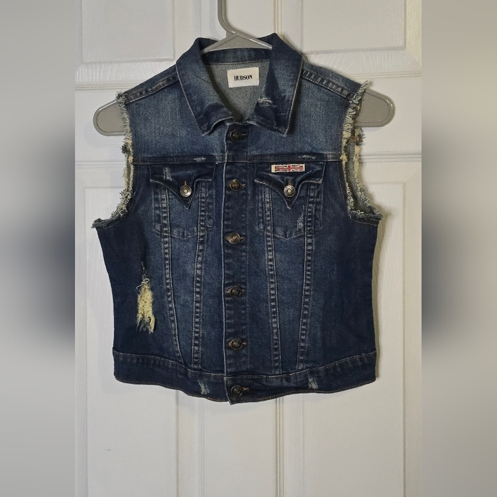 Hudson Denim Vest (See Size Notes In Description)